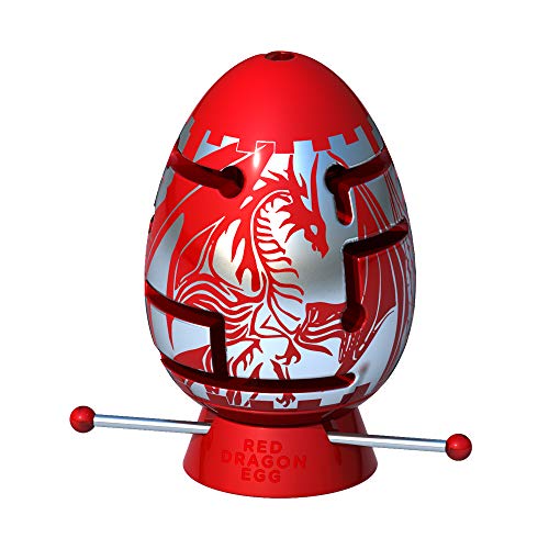 Smart Egg Red Dragon: 3D Puzle Laberinto, un Rompecabezas difícil (2º Nivel de dificultad de 3), para los Fanáticos de los Rompecabezas (para 8+) - Resolver el Laberinto Dentro del Huevo