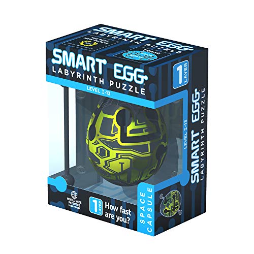 Smart Egg Space Capsule - 3D Puzle de Laberinto y Juguete Educativo para Niños, Nivel 13 en Una Increíble Serie Rompecabezas - Desafío y Diversión en La Solución del Laberinto Dentro del Huevo