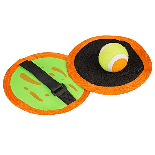 Smart Planet Juego de bolas de velcro para niños, juego de pelota de velcro, pelota de playa, disco de pesca de aprox. 19 cm de diámetro, 2 discos de sujeción con cinta de velcro