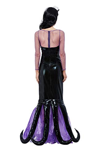 Smiffys Evil Sea Witch Costume Disfraz de bruja del Mar Mal, color negro, S-UK Size 08-10 (63029S)