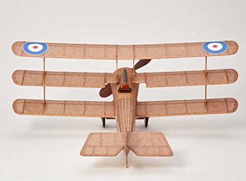 Sopwith Tri-Plane complete vintage model rubber-powered balsa wood aircraft kit that really flies!