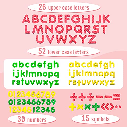 SpriteGru 123 Letras inglés y números de Espuma magnética, Juguete Educativo del Alfabeto inglés con imán para niños en Edad Preescolar