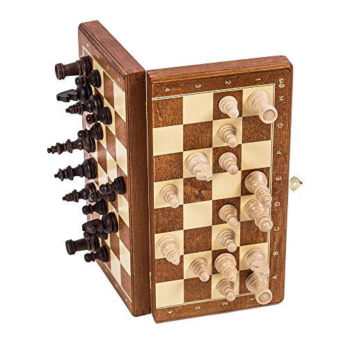 Square - Ajedrez de Madera - MAGNÉTICO - Basic - Tablero de ajedrez - 26,5 cm
