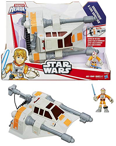 Star Wars Playskool Heroes Galactic Heroes Jedi Force Snowspeeder vehículo con Luke Skywalker Figura