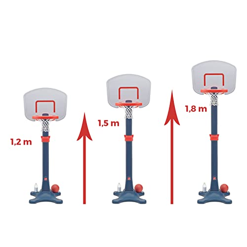 Step2 Shootin’ Hoops Pro Set de Basketbal ajustable | Canasta de Baloncesto infantil | Juete para niños a partir de 2 años | Canastas con Soporte 122-183 cm