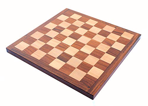 StonKraft Tablero de Juego de ajedrez de Madera Coleccionable de 16 "x 16" sin Piezas - Piezas de ajedrez de Madera y latón apropiadas Piezas de ajedrez Disponibles por Separado por la Marca