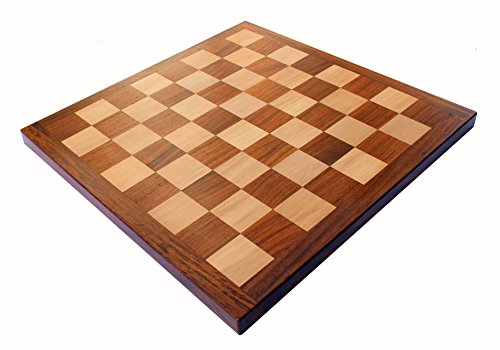 StonKraft Tablero de Juego de ajedrez de Madera Coleccionable de 16 "x 16" sin Piezas - Piezas de ajedrez de Madera y latón apropiadas Piezas de ajedrez Disponibles por Separado por la Marca
