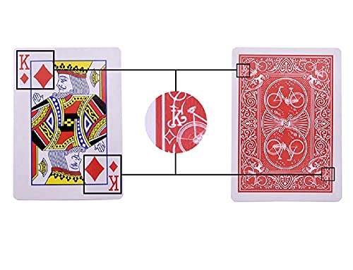 SUMAG Trucos de magia 1 pieza marcados, cartas de póquer marcadas secretas, cartas mágicas de primer plano, truco de magia (respaldo rojo)