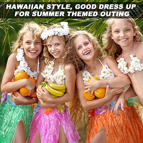 Sumind 20 Faldas de Hierba de Fiesta Hawaiana de Hula Falda Corta de Hierba de Plástico Falda Colorida de Baile para Día del Niño Actuación de Jardín de Infantes Fiesta de Playa (12 Pulgadas)