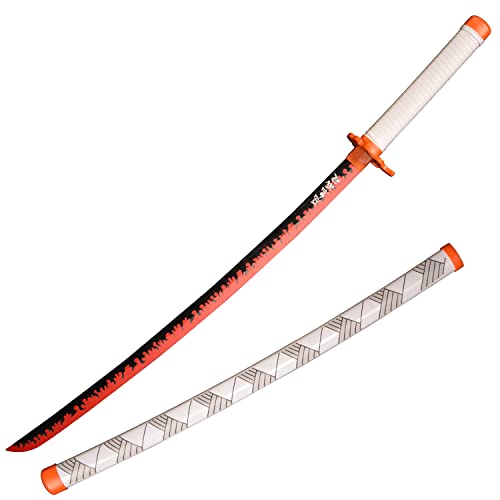 Sword Warrior - Espada Demon - Espada fabricada en madera de 104 cm - Ideal para fiestas cosplay - Anime japonés Rengoku Kyoujurou