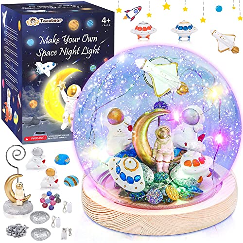 Tacobear Kit Manualidades Niños Luz de Noche Espacio Juguete Bricolaje Luz Nocturna Infantil Actividades Creativas Espacio Regalo para Niños Niñas 4 5 6 7 8 9 10 Años