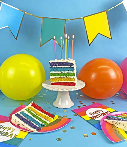 Talking Tables Rain HB Rainbow Happy Birthday Garland (3M), Papel
