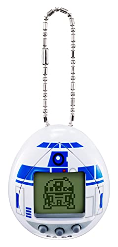 TAMAGOTCHI- Star Wars R2D2 Virtual Pet Droid con Mini-Juegos, Clips Animados, Modos adicionales y Llavero-(Blanco), Multicolor (Bandai 88821)