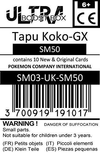 Tapu Koko-GX (Tokorico-GX) SM50 Chromatique - #myboost X Sun & Moon 3 Burning Shadows - Coffret de 10 Cartes Pokémon Aglaises