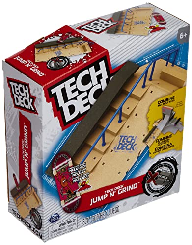 Tech Deck, Flip N' Grind X-Connect Park Creator, Juego de rampas Personalizable y construible con una Fingerboard, para niños y niñas a Partir de 6 años