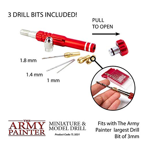 The Army Painter | Miniature and Model Drill | Herramientas de Modelado | para Juego de Rol, Juego de Mesa, Wargame Hobby Modelado y Pintura de Figuras Miniatura