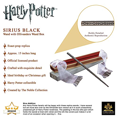 The Noble Collection Sirius Black Varita Caja de Ollivander.