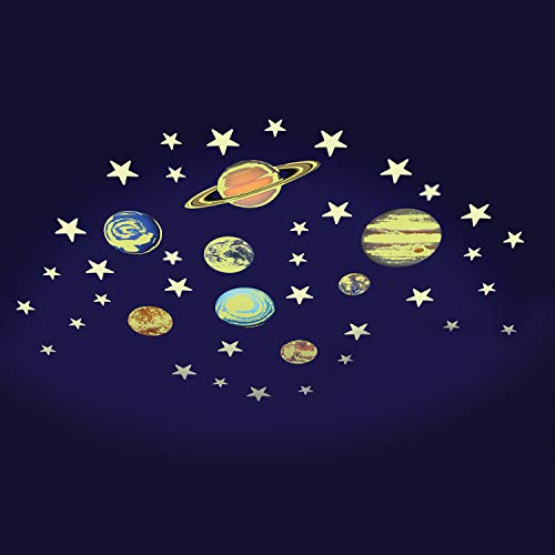 The Original Glowstars Company- Decoración de habitación con Estrellas y Planetas Que Brillan en la Oscuridad, Multicolor, Talla única (B8623)