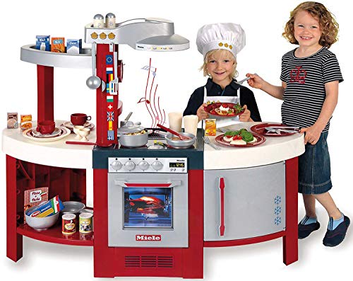 Theo Klein 9155 Cocina Miele Gourmet International - Placa de cocción con módulo de sonido, horno, lavavajillas y muchos accesorios - Para niños a partir de 3 años