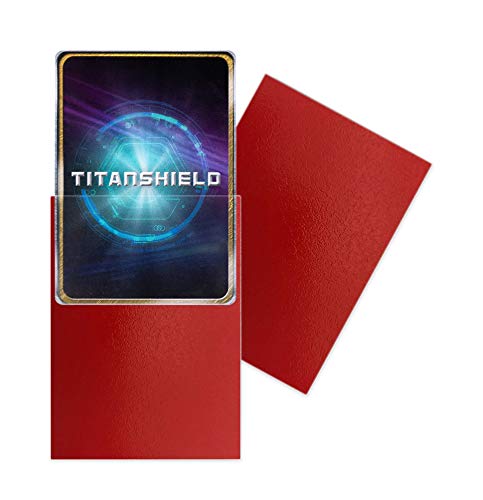 TitanShield (150 mangas/rojo tamaño estándar juego de mesa de negociación mangas cubierta protector para MTG, colección de béisbol, Dropmix
