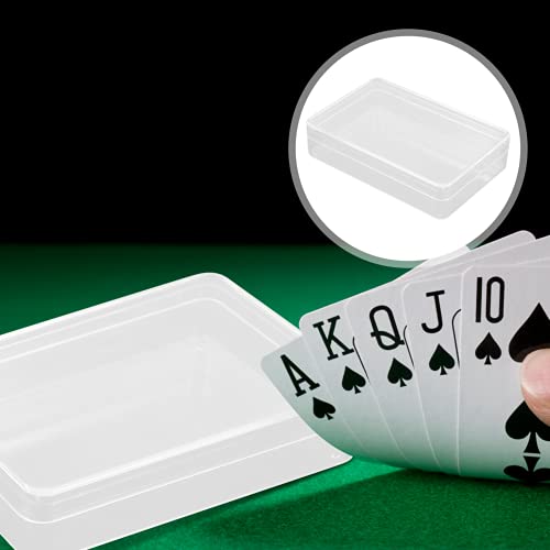 TOYANDONA 12 Uds. Naipe Holder Clear Poker Case para Jugar O Poker Naipes Brown Caja Decorativa de Almacenamiento sin Naipes