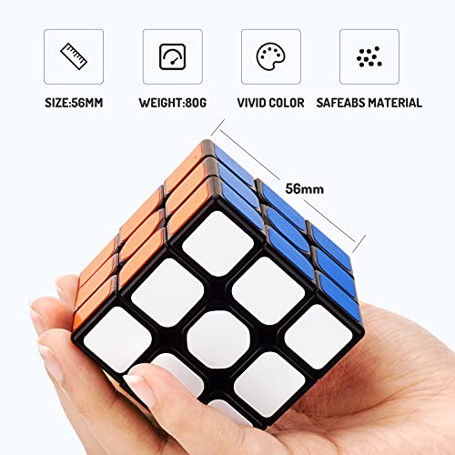 TOYESS Cubo de Mágico 3x3 Profesional, Cubo de Velocidad Clásico Rompecabezas 3D Rápido Todas Las Edades