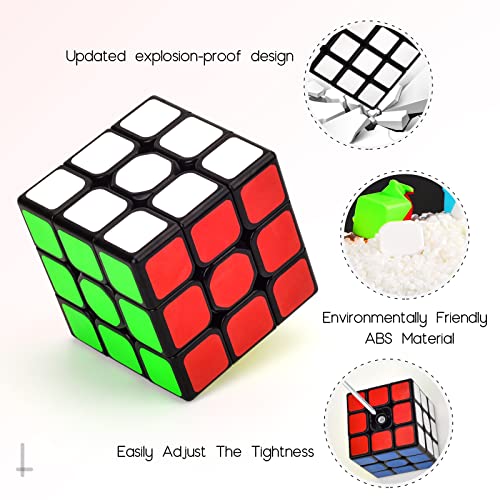 TOYESS Cubo de Mágico 3x3 Profesional, Cubo de Velocidad Clásico Rompecabezas 3D Rápido Todas Las Edades