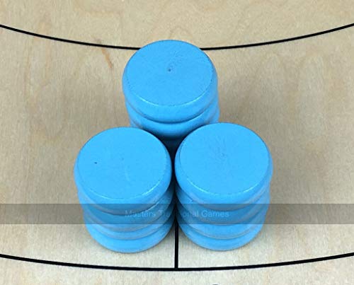 Tracey Turquoise Crokinole Buttons (Set of 13)