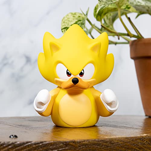 TUBBZ Sonic The Hedgehog Super Sonic - Figura de Pato - Producto Oficial de Sonic The Hedgehog - Regalo de Vinilo para coleccionistas de edición Limitada única