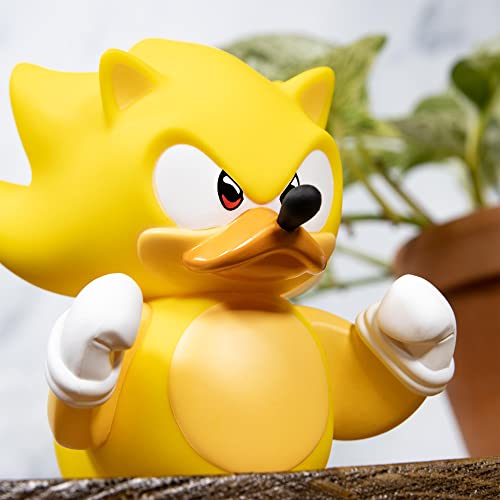 TUBBZ Sonic The Hedgehog Super Sonic - Figura de Pato - Producto Oficial de Sonic The Hedgehog - Regalo de Vinilo para coleccionistas de edición Limitada única
