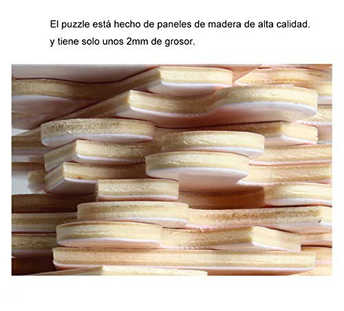 TWYYDP Puzzle Clásico De Madera Adulto 1000 Piezas Flamenco Rojo Ave Fénix Decoración del Hogar Pintura, Cartel