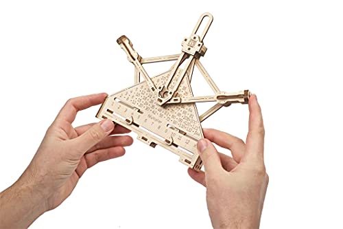 UGEARS STEM Kit Aritmético 2-en-1 - Maqueta Mecánica Educativa - Rompecabezas de Madera 3D - Kit de Ciencia Mecánica de Bricolaje - Rompecabezas 3D Educativos e de Ingeniería con Aplicación 8+