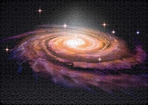 Ulmer Puzzleschmiede - Puzzle Galaxie - Puzzle de 1000 Piezas en el Espacio y el Universo - Espectacular Galaxia en Espiral como ilustración 3D - Andromeda, astronomía, Galaxy, Deep Space