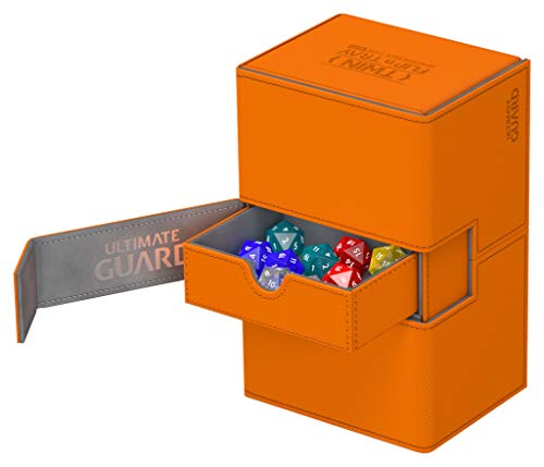 Ultimate Guard UGD10778 - Caja Doble para Cubiertas (160 Unidades, Incluye Juego de Tarjetas de xenoskin, Color Naranja, tamaño estándar)