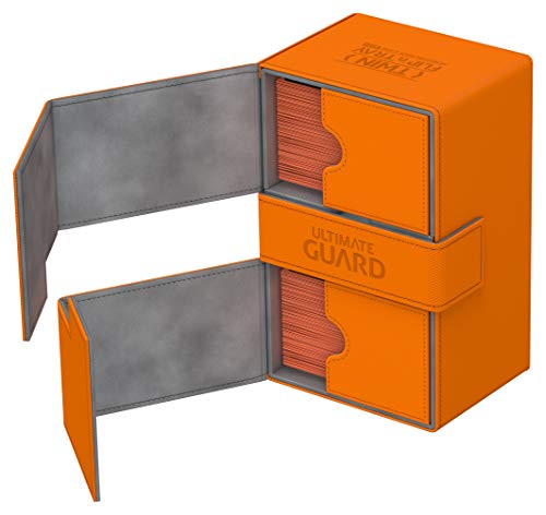 Ultimate Guard UGD10778 - Caja Doble para Cubiertas (160 Unidades, Incluye Juego de Tarjetas de xenoskin, Color Naranja, tamaño estándar)
