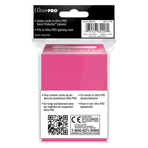 Ultra Pro Bright Pink Deck Box, Color, Talla Unica (84226)