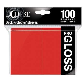 Ultra Pro E-15604 Eclipse Gloss - Fundas estándar (100 Unidades), Color Rojo
