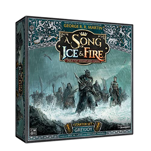 Una canción del hielo y el fuego: juego de miniaturas de mesa – House Greyjoy Starter Set Estrategia en miniatura para adolescentes y adultos mayores de 14 años para 2 jugadores