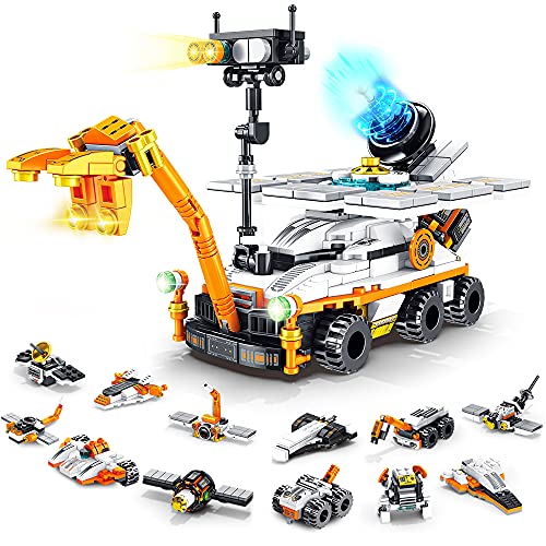 VATOS Set de Bloques de Construcción, 556 PCS Mars Rover Juguetes de Construcción | 25-in-1 Aprendizaje Educativo Transformers Toys para Niños Niñas 5 6 7 8 9 10 11 12 Años de Edad