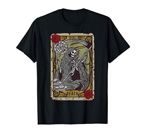 Vintage Muerte Carta de Tarot I Satanic el Segador Camiseta
