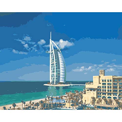WACYDSD Puzzle 3D Puzzle 1000 Piezas Hoteles De Lujo En Dubai Paisaje Bricolaje para Sala De Estar