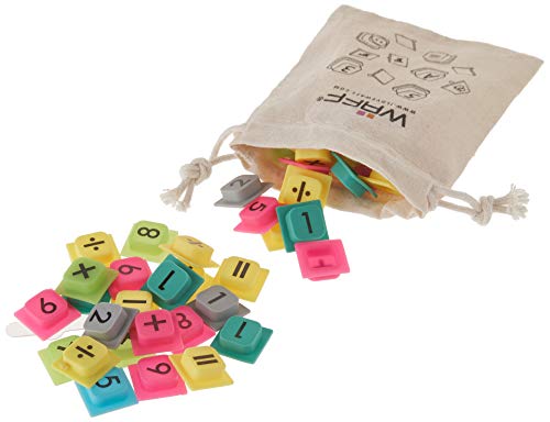 Waff Cubes - Caja con Cubos con Números y Símbolos Matemáticos en Colores Variados, 100 piezas