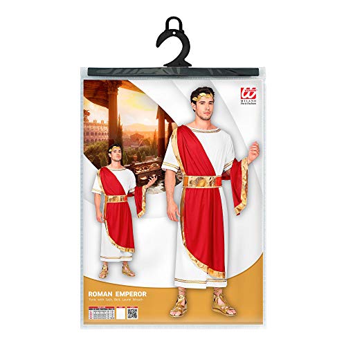 WIDMANN 09111 Disfraz de emperador romano, para hombre, rojo/blanco, S , color/modelo surtido