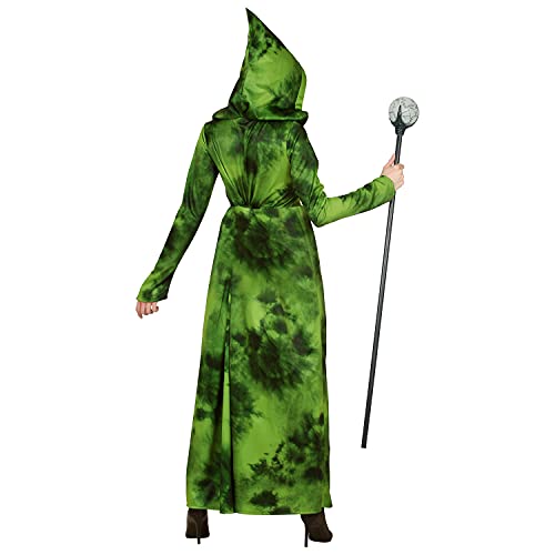 WIDMANN 10714 10714 Disfraz de bruja del bosque, vestido con capucha, magia, fiesta temática, Halloween, noche de Walpurgis, Mujer, Multicolor, XL
