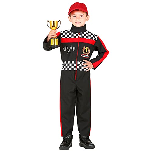 WIDMANN - Disfraz infantil de Fórmula 1, conductor, mono, corredor, atleta, fiesta temática, carnaval.
