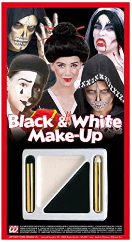 WIDMANN ? Juego de maquillaje para disfraz Unisex-Adult, blanco/negro, talla única, 4012B