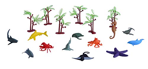Wild Republic- Juego de Caza Animal Mundo de los Océanos, pequeño, Cubo Aventura Mini, 10 cm, 18 Piezas, Multicolor (23152) , color/modelo surtido