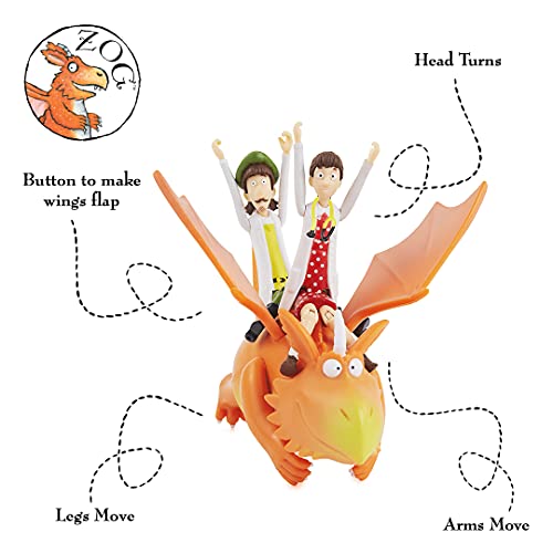 WOW! STUFF Zog and The Flying Doctors Story Time Set | Figuras de acción de Personajes articulados coleccionables | Juguetes Oficiales y Regalos de la Serie Julia Donaldson Libros, TV y animación