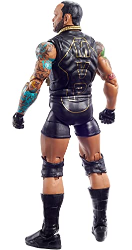 WWE Élite Figura de acción MVP, muñeco articulado de juguete con accesorios para niños +6 años (Mattel GVB85)