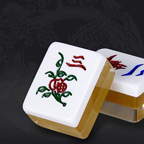 XIAOXIN Mah Jongg Set,144 PCS Mahjong,Juegos de majong completos para Juegos Familiares de Fiesta de Viaje.